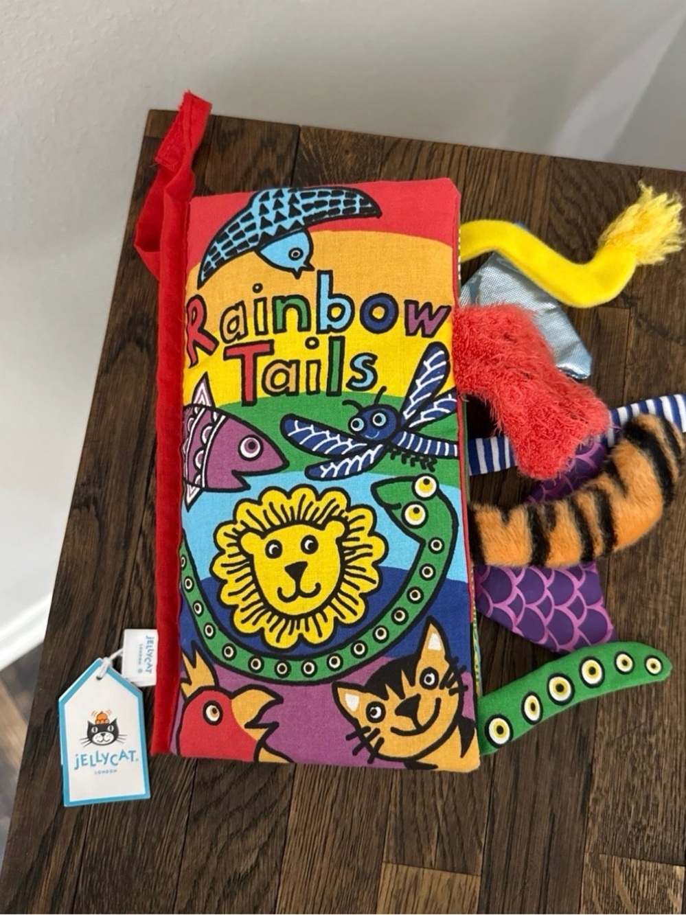 Jellycat Rainbow Tails Soft Activity Book - Bright Multicolor